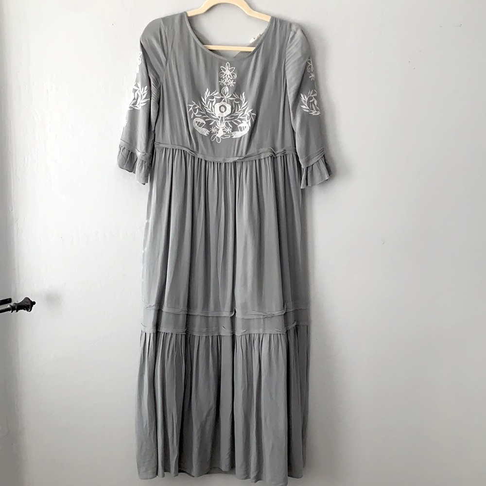 Embroidered Maxi Dress